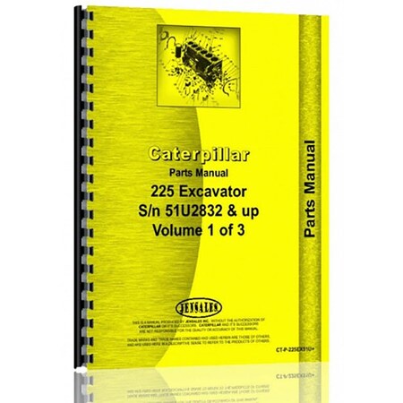 Fits Caterpillar Excavator #225 (51U590-51U2033) Parts Manual (New)